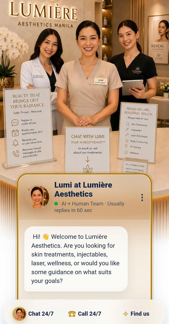 Lumière Aesthetics AI Receptionist